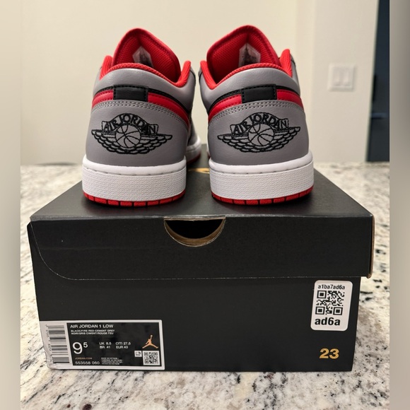 Nike Air Jordan 1 Low “Cement Fire Red” - Picture 6 of 8